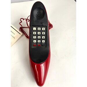 Vintage Red High Heel Telephone Novelty Phone Columbia Retro Landline 1980s Shoe